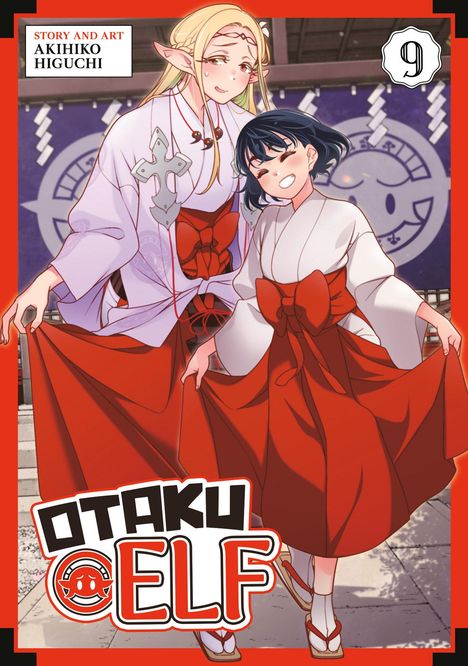 Text: "OTAKU ELF", "Story and Art Akihiko Higuchi", "9". Zwei Figuren in traditioneller japanischer Kleidung, eine mit Elfenohren.