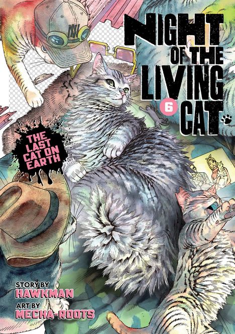 "Night of the Living Cat", "The Last Cat on Earth", "Story by Hawkman", "Art by Mecha-Roots". Katzen in einer Illustration.