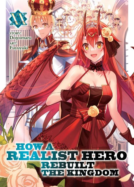 Titel: "HOW A REALIST HERO REBUILT THE KINGDOM". Ein Mann mit Krone und eine lächelnde Frau mit Hörnern im Ballsaal.
