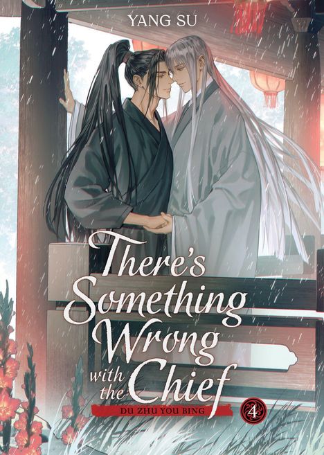 "There's Something Wrong with the Chief." Zwei Figuren in historischen Gewändern stehen nah beieinander, während es regnet.