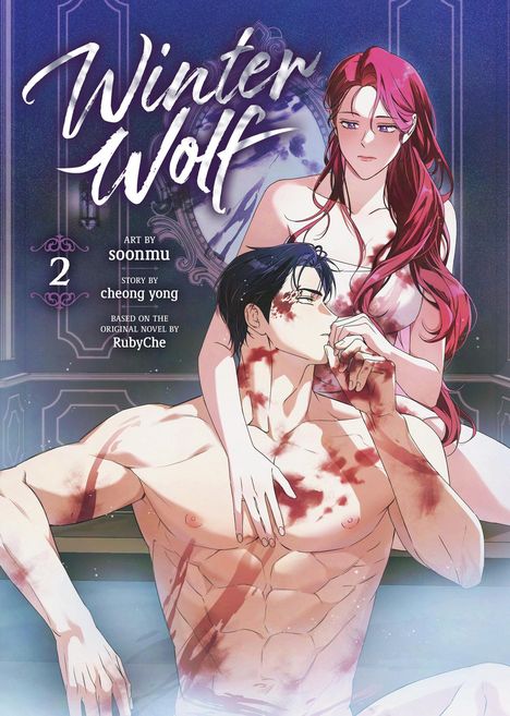 "Winter Wolf", "Art by soonmu", "Story by cheong yong", zwei Personen mit Blutspuren in einer Badewannen-Szene.