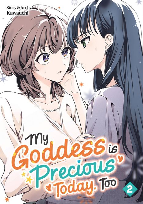 "My Goddess is Precious Today, Too." Zwei Frauen blicken sich intensiv an, eine mit kurzen, die andere mit langen Haaren.