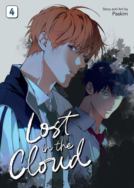 „Lost in the Cloud“ und „Story and Art by Paskim“. Zwei gezeichnete junge Männer schauen ernst, umgeben von Wolken.
