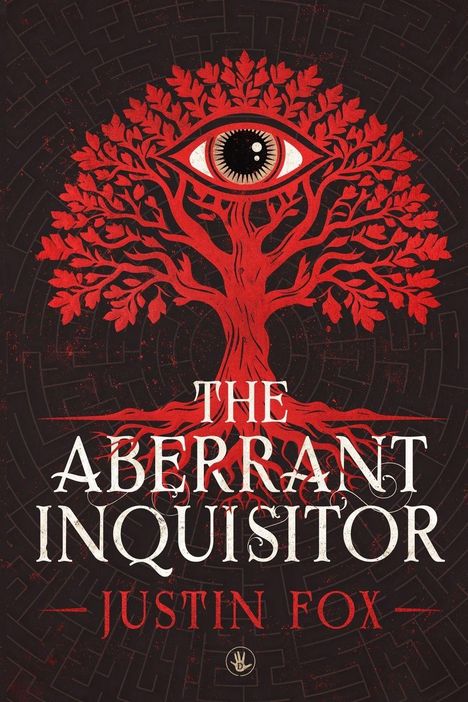 "The Aberrant Inquisitor", Justin Fox. Illustration: Roter Baum mit Auge im Zentrum auf dunklem Hintergrund.