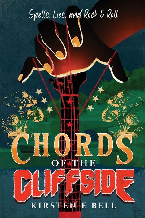 "Chords of the Cliffside", von Kirsten E Bell. "Cover Coming Soon!" auf braunem Hintergrund in weißer Schrift.