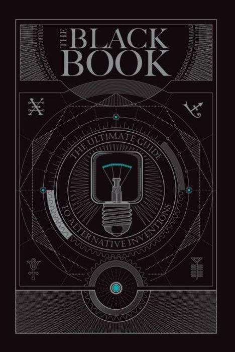 "The Black Book. The Ultimate Guide to Alternative Inventions." Illustration eines Zahnrads und einer Glühbirne.