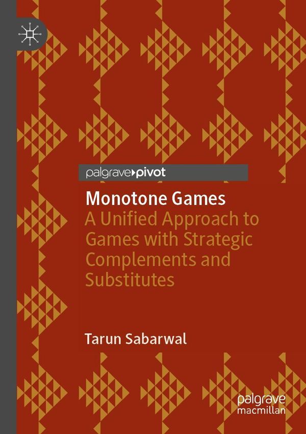 Monotone Games - Tarun Sabarwal (Buch)