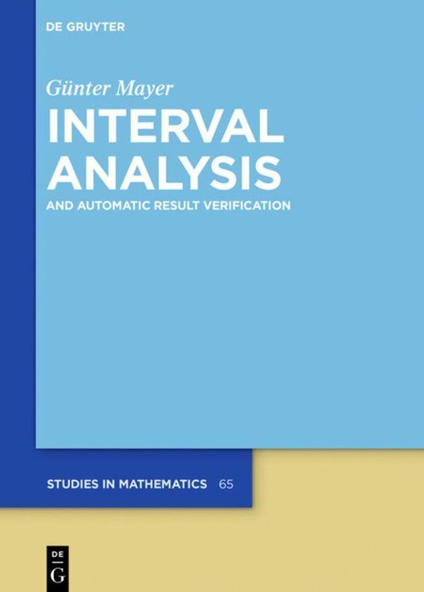 Interval Analysis - Günter Mayer (Buch)