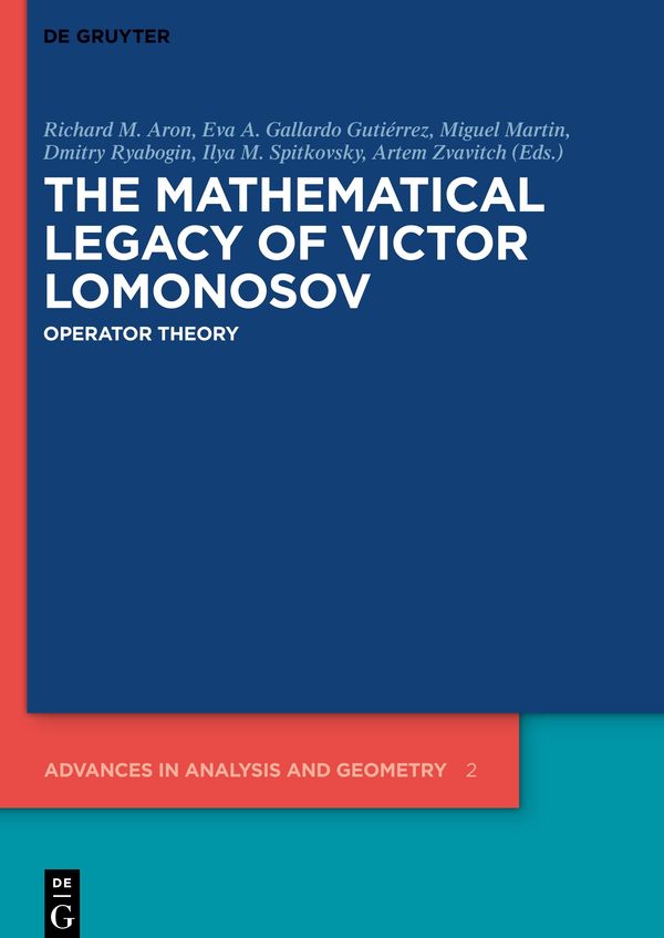 The Mathematical Legacy of Victor Lomonosov (Buch)