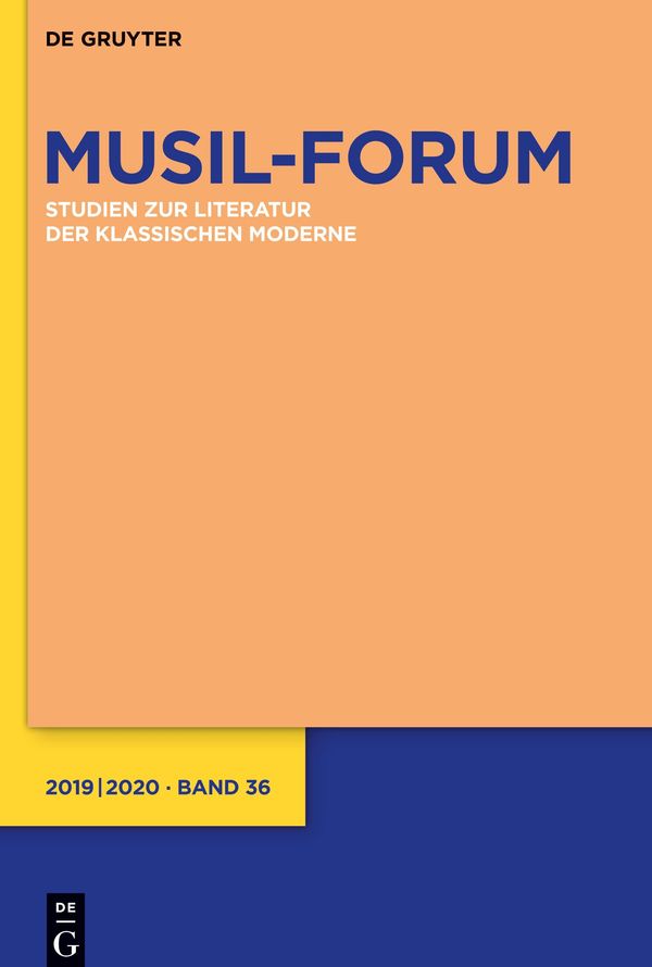 Musil-Forum, Band 36, Musil-Forum (2019/2020) (Buch)