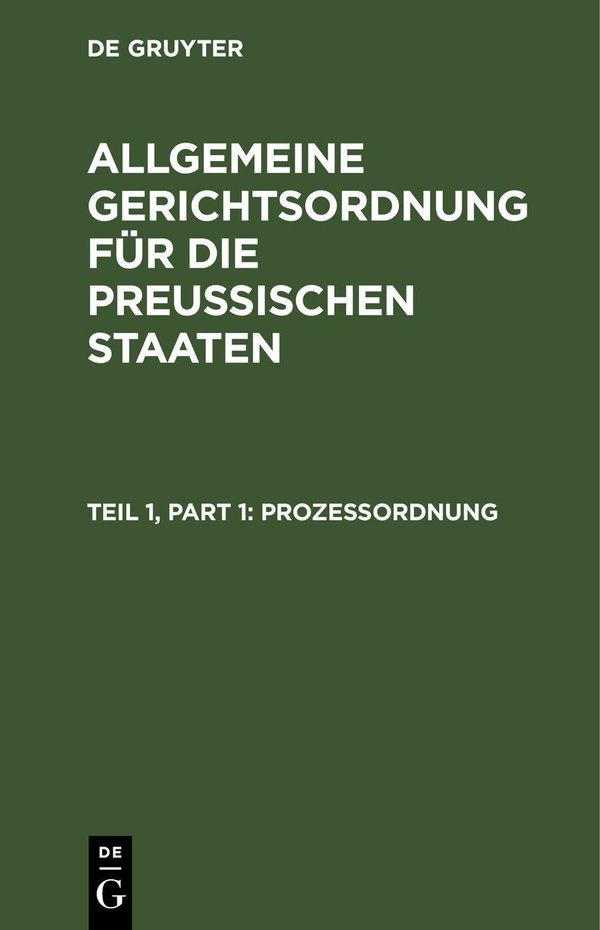 Prozeßordnung (Buch)