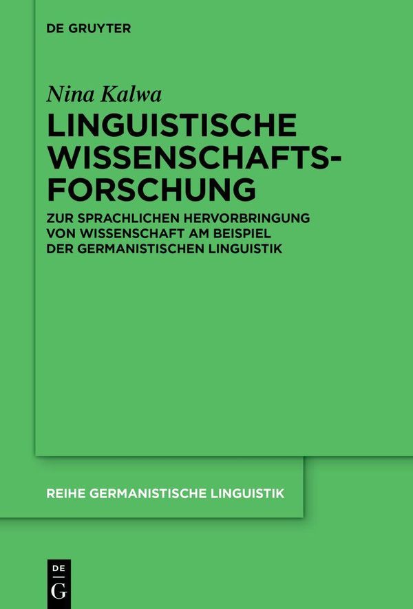 Linguistische Wissenschaftsforschung - Nina Kalwa (Buch)