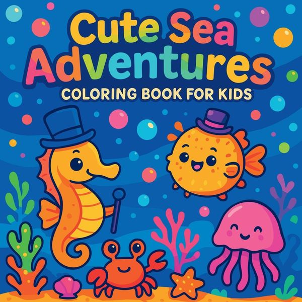 Cute Sea Adventures - Coloring Book for Kids - Chris Martin (Buch)