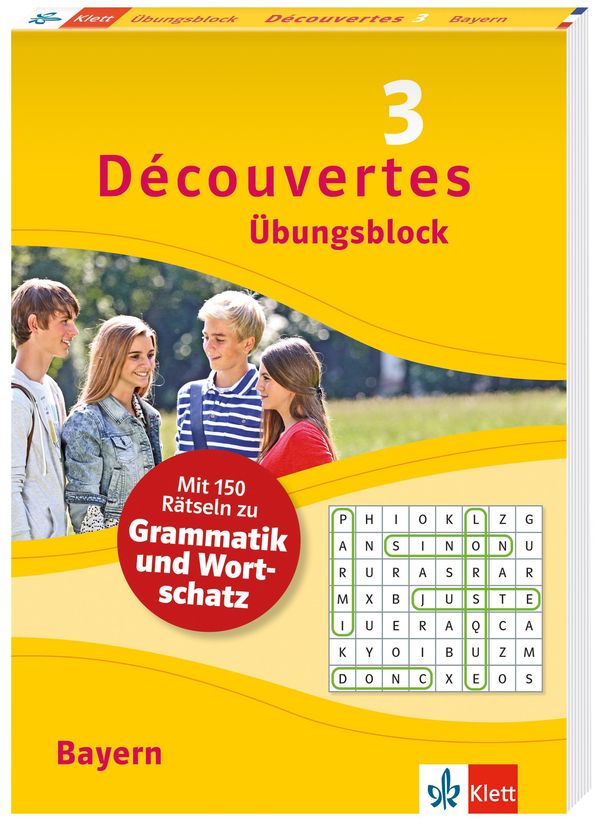 Découvertes 3 Bayern (ab 2017) Übungsblock zum Schulbuch, 3. Lernja...
