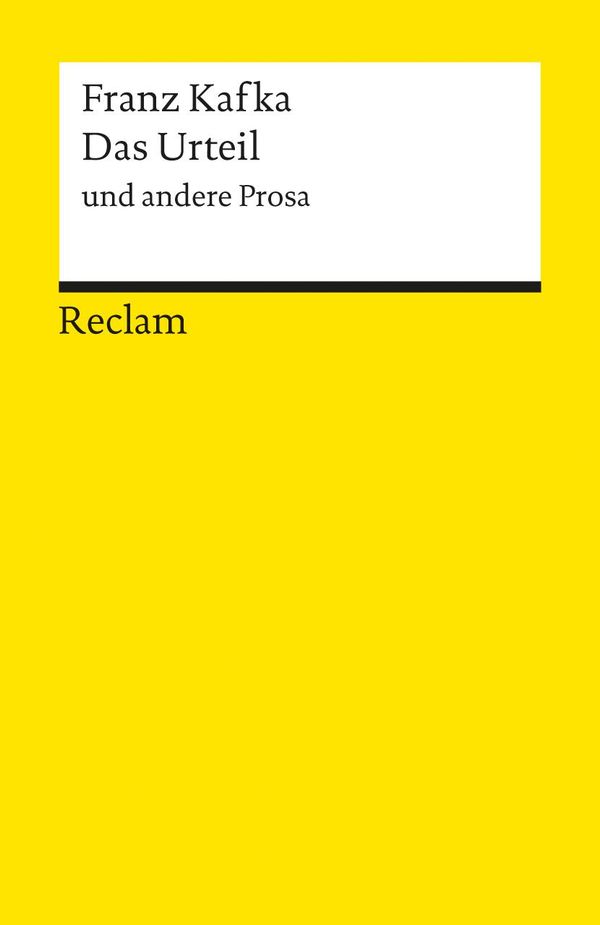 Das Urteil und andere Prosa - Franz Kafka (Buch)