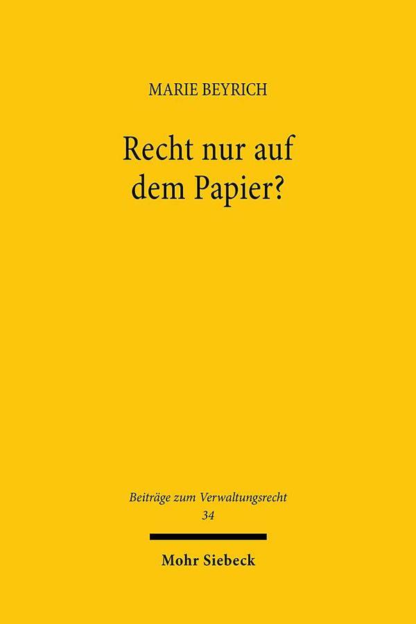 Recht nur auf dem Papier? - Marie Beyrich (Buch)