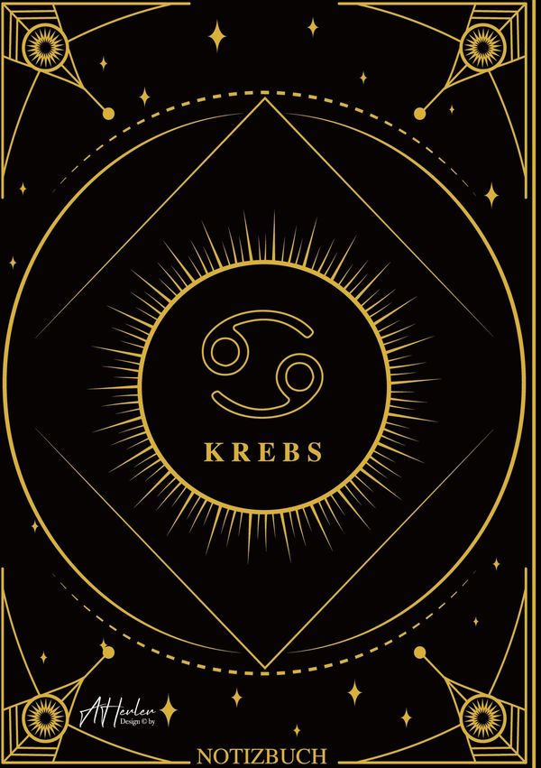 Edles Notizbuch Sternzeichen Krebs | Designed by Alfred Herler (Buch)