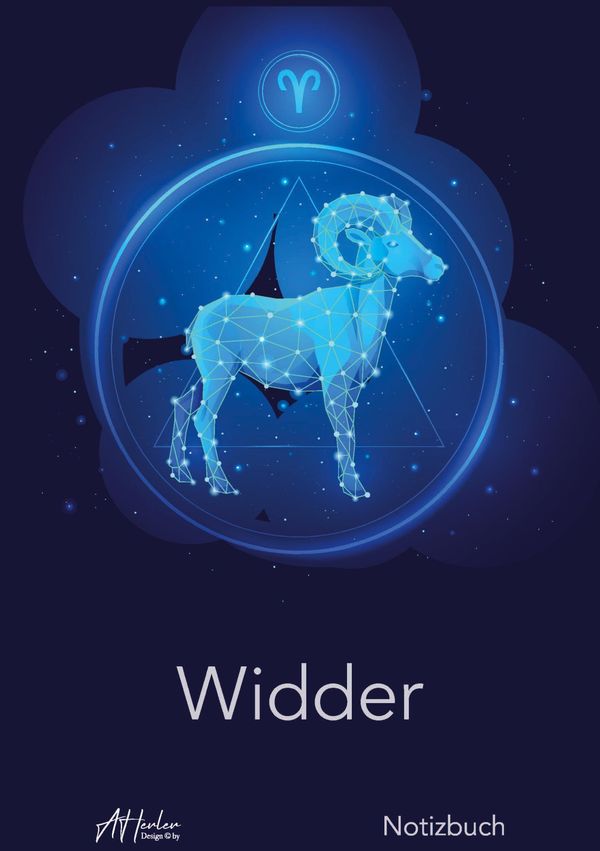 Sternzeichen Widder Notizbuch | Designed by Alfred Herler (Buch)