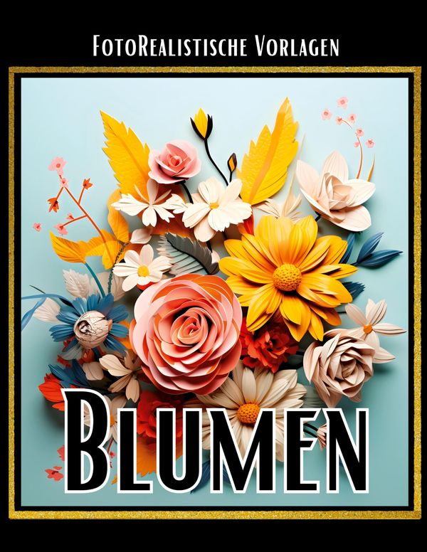 Blumen 3D Malbuch "Black & White" - Lucys Schwarze Malbücher (Buch)