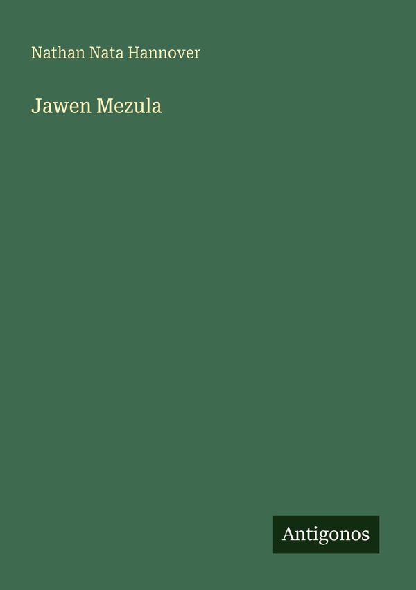 Jawen Mezula - Nathan Nata Hannover (Buch)