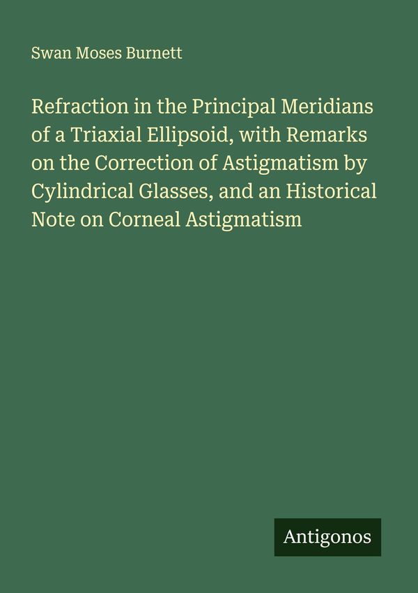 Refraction in the Principal Meridians of a Triaxial Ellipsoid, with...
