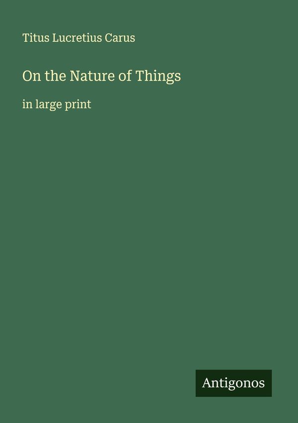 On the Nature of Things - Titus Lucretius Carus (Buch)