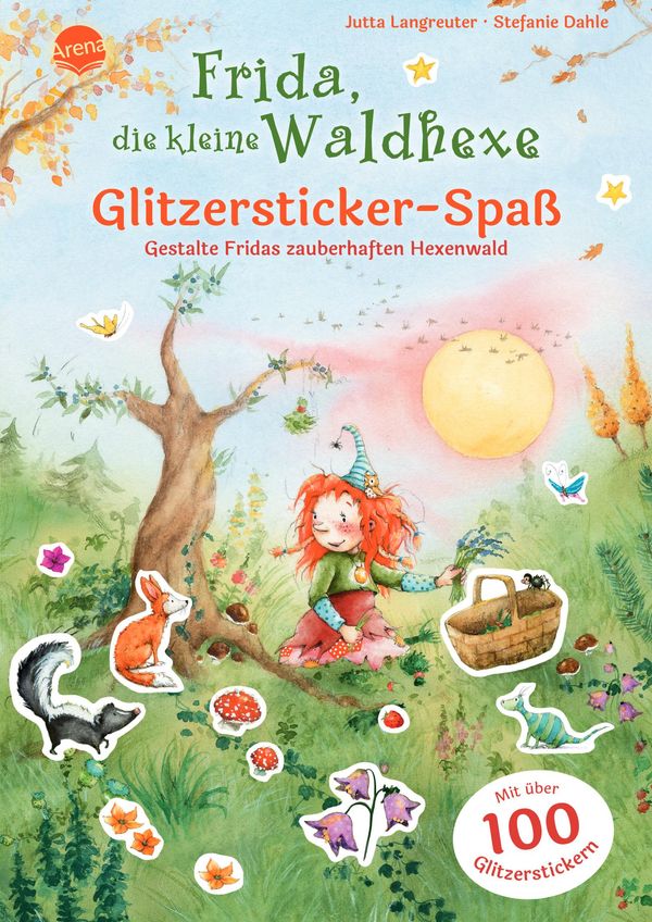 Frida, die kleine Waldhexe. Glitzersticker-Spaß. Gestalte Fridas za...