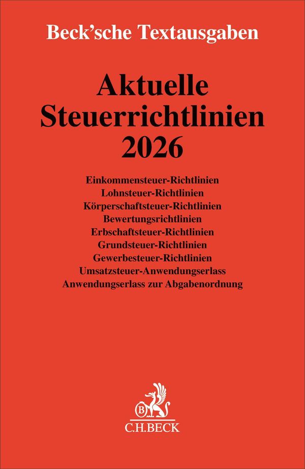 Aktuelle Steuerrichtlinien 2026 (Buch)