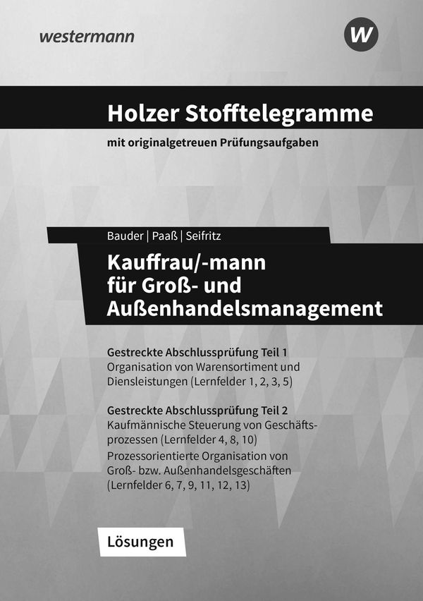 Holzer Stofftelegramme Kauffrau/-mann für Groß- und Außenhandelsman...