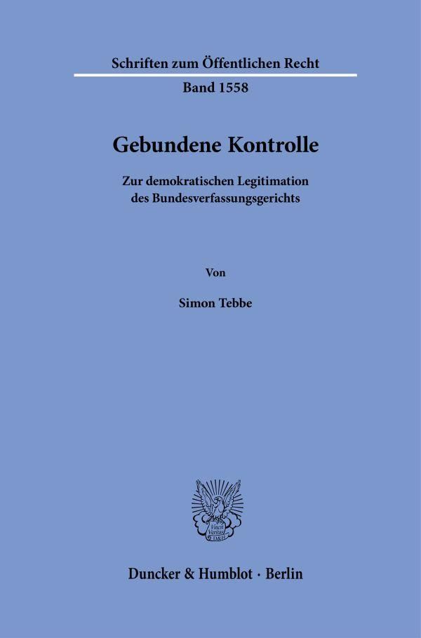 Gebundene Kontrolle - Simon Tebbe (Buch)