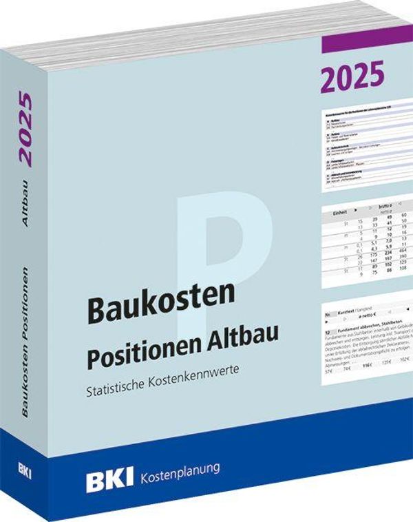 BKI Baukosten Positionen Altbau 2025 (Buch)