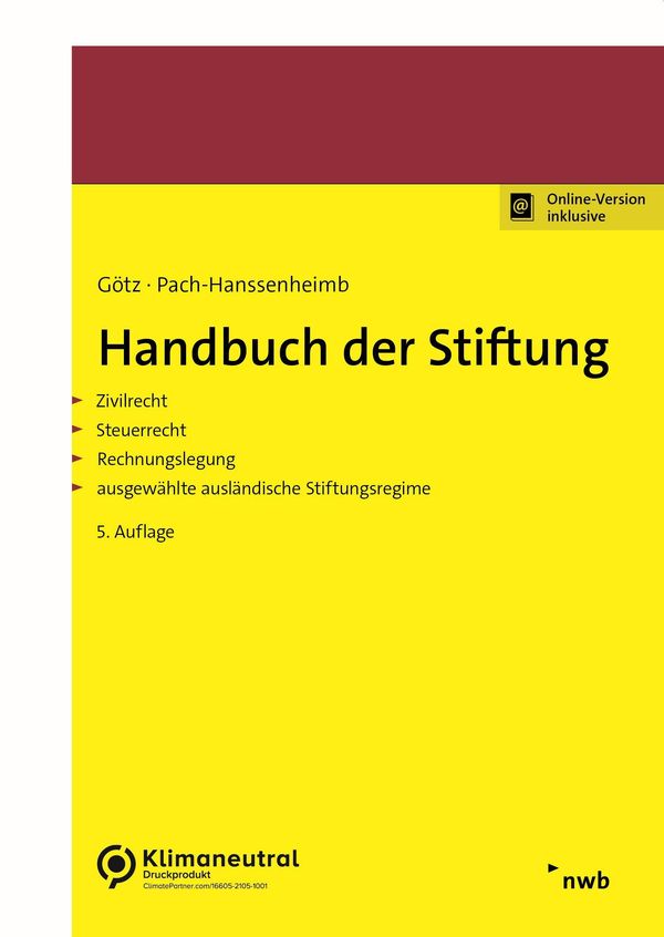 Handbuch der Stiftung - Hellmut Götz (Buch)