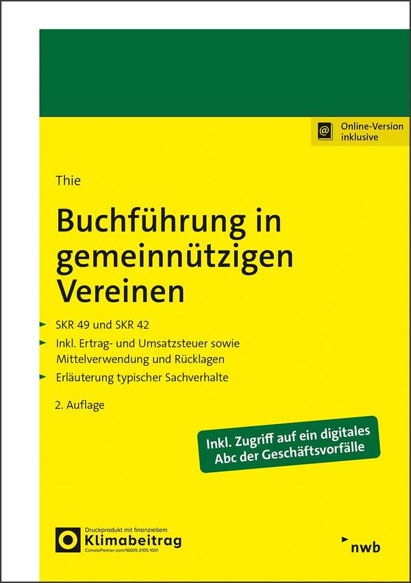 Buchführung in gemeinnützigen Vereinen - Bernhard Thie (Buch)