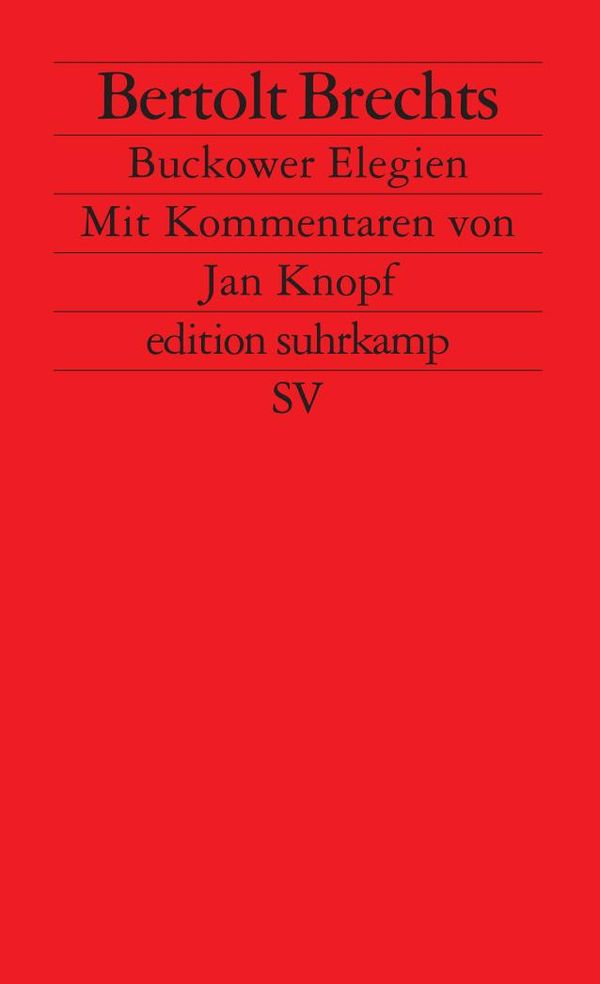 Brechts Bukower Elegien - Bertolt Brecht (Buch)