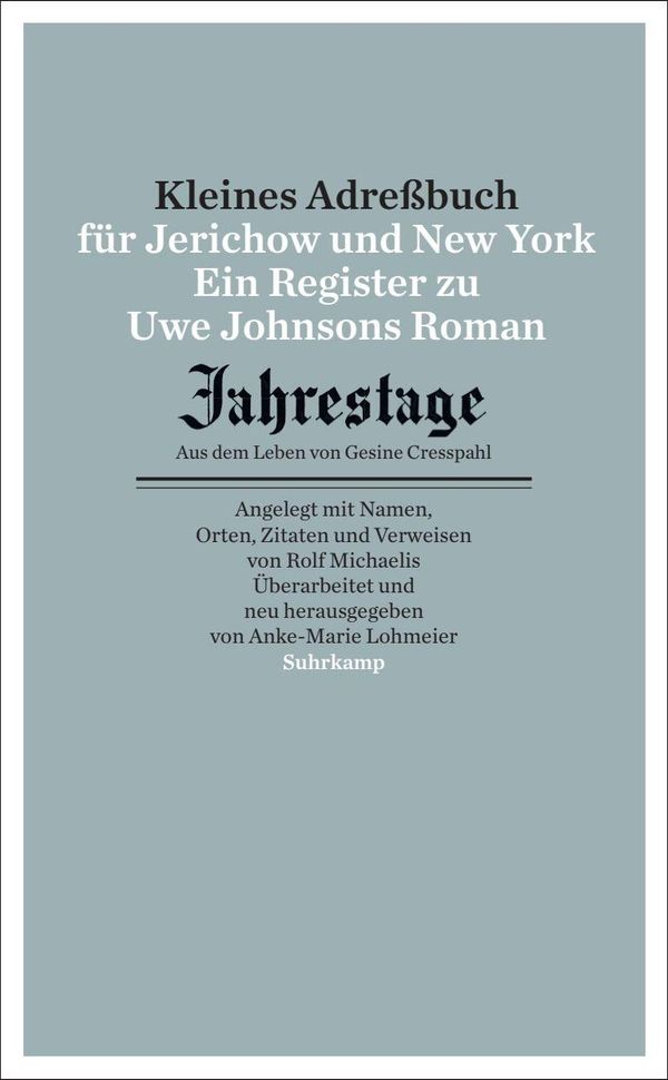 Kleines Adressbuch für Jerichow und New York (Buch)