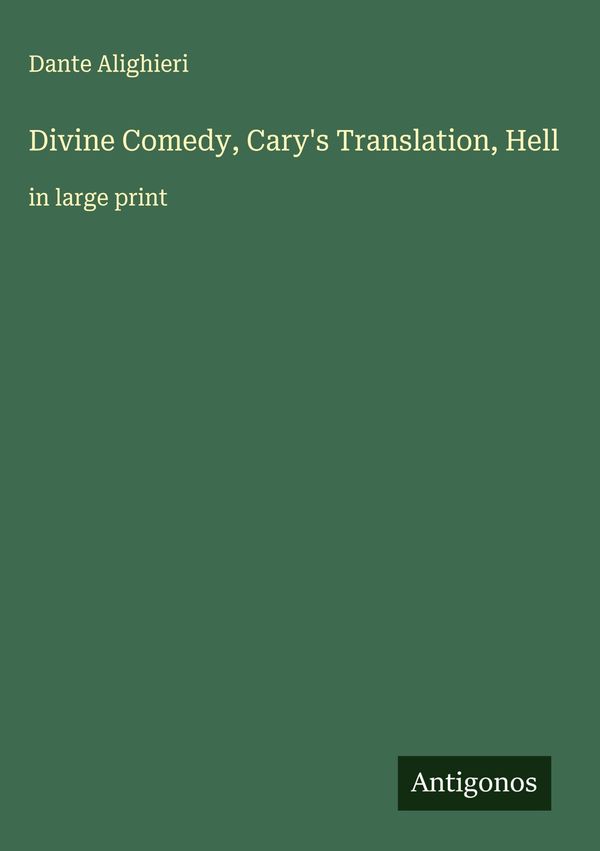 Divine Comedy, Carys Translation, Hell - Dante Alighieri (Buch)
