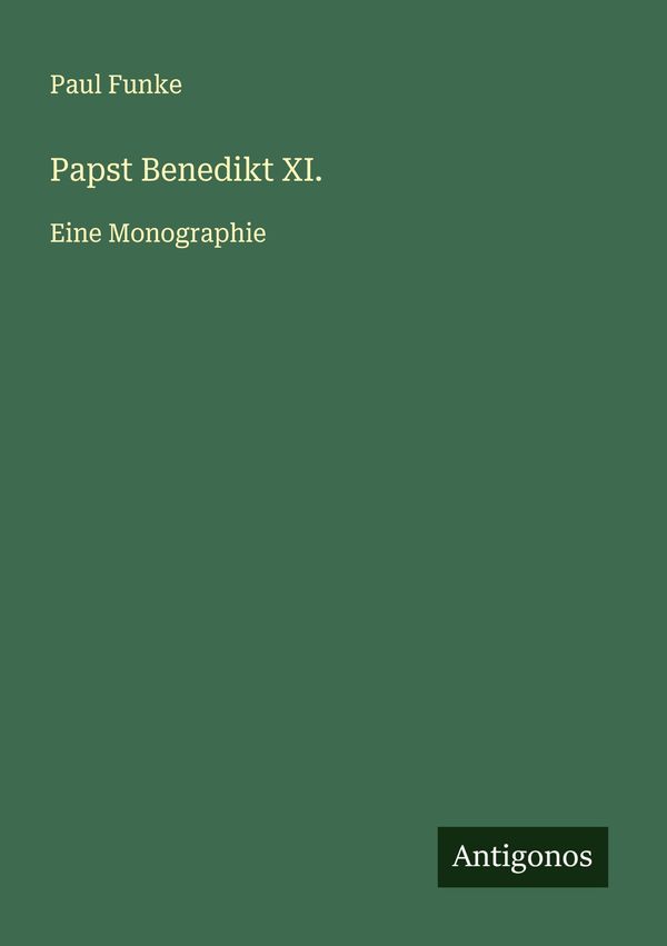Papst Benedikt XI. - Paul Funke (Buch)