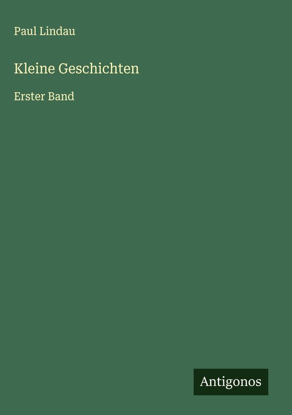 Kleine Geschichten - Paul Lindau (Buch)