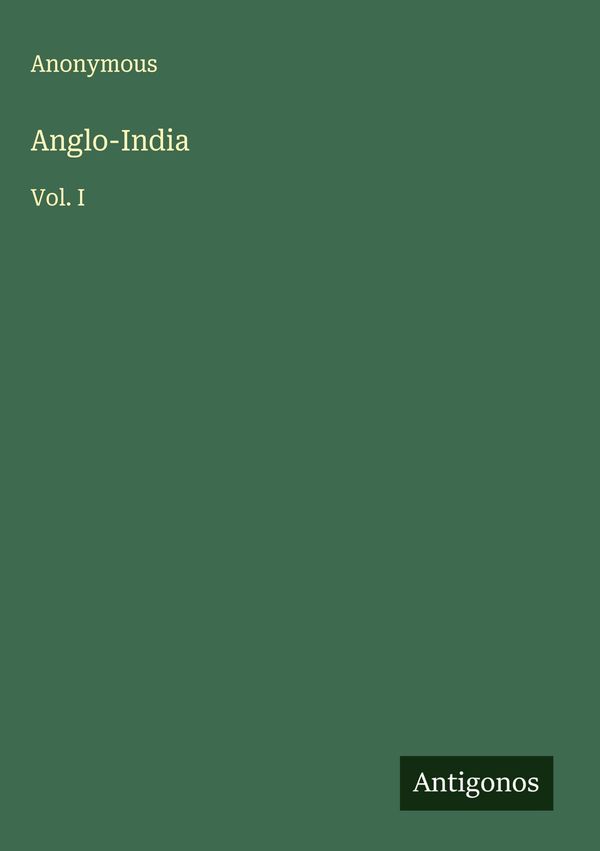 Anglo-India - Anonymous (Buch)