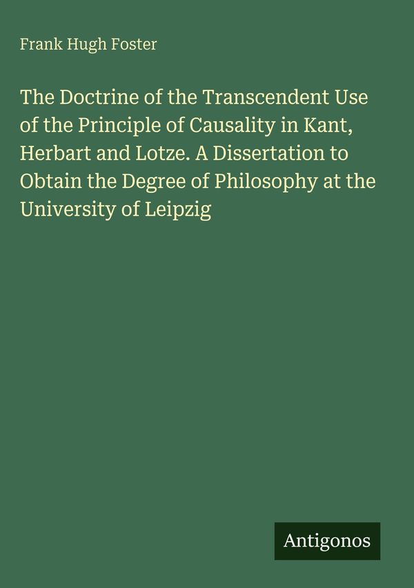 The Doctrine of the Transcendent Use of the Principle of Causality ...