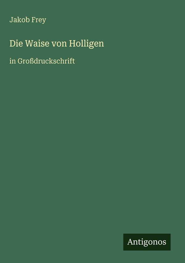Die Waise von Holligen - Jakob Frey (Buch)