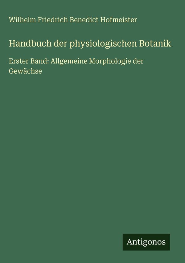 Handbuch der physiologischen Botanik (Buch)
