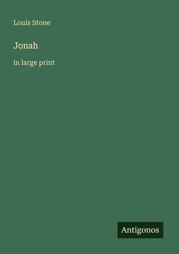Jonah - Louis Stone (Buch)