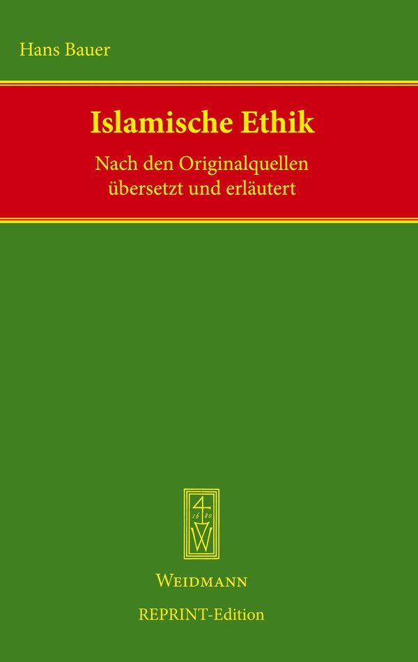 Islamische Ethik - Hans Bauer (Buch)
