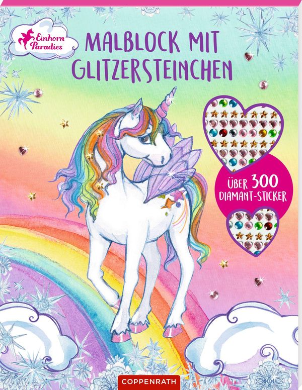 Malblock mit Glitzersteinchen (Buch)