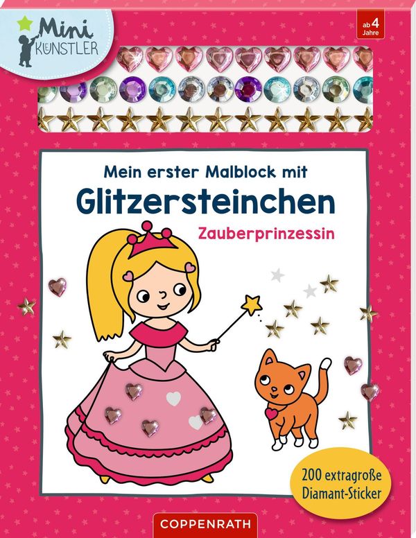 Mein erster Malblock mit Glitzersteinchen - Zauberprinzessin (Buch)
