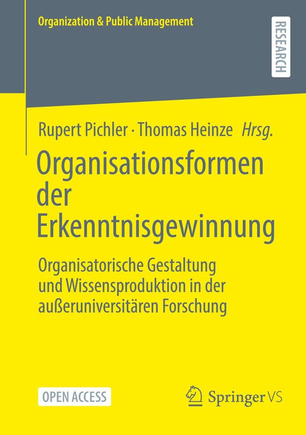 Organisationsformen der Erkenntnisgewinnung (Buch)
