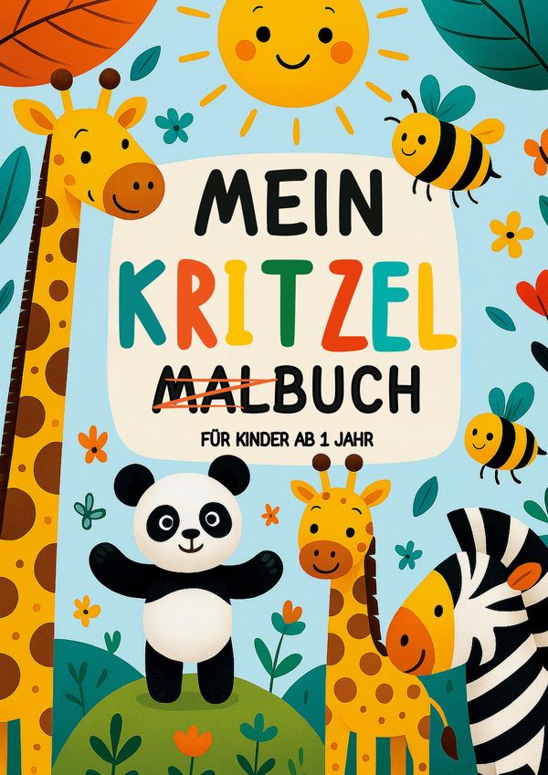 Mein Kritzel Malbuch für Kinder ab 1 Jahr - Sunny Scribbles Studio