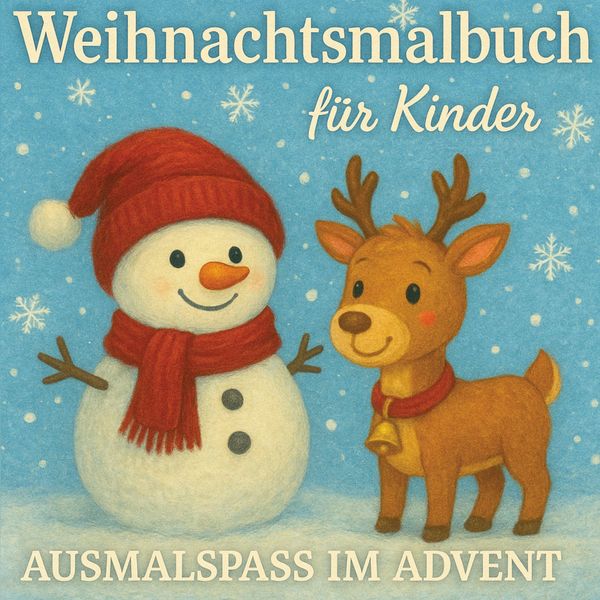 Weihnachtsmalbuch für Kinder - perfekter Malspaß im Advent ab 4 Jah...