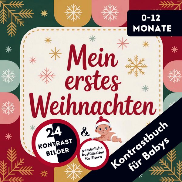 Kontrastbuch für Babys: Mein erstes Weihnachten - LenoArts Publishing